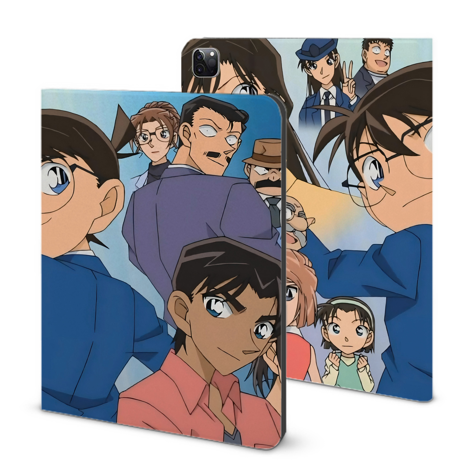 （画像用） 名探偵コナン Detective Conan IPad ケース ブック型 PUレザー TPU 耐衝撃 軽量 薄型 ペン収納なし 全面保護 IPad 各モデル対応